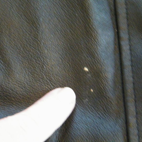 Women Leather Jacket Coat Size Large from Colebrook co - light scuff marks - Picture 5 of 7